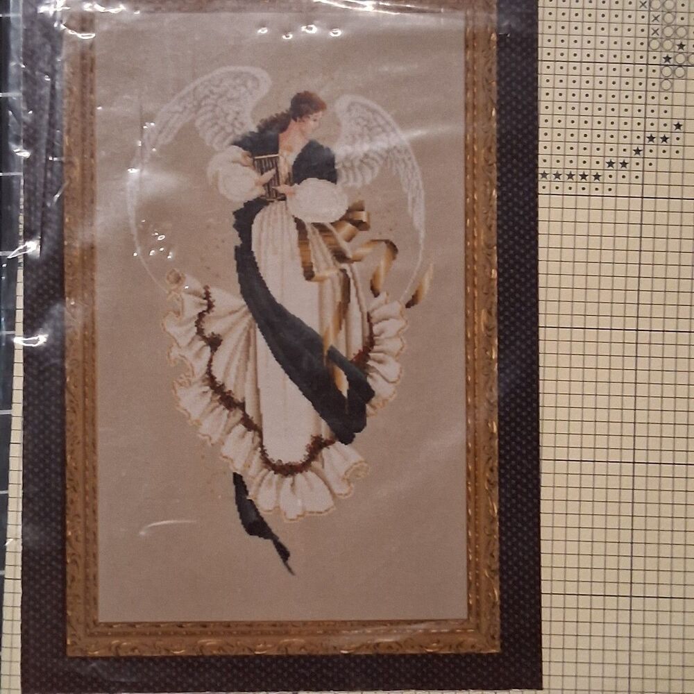 Lavender and Lace 'Angel of Hope' cross stitch chart NIP Peace Elegance